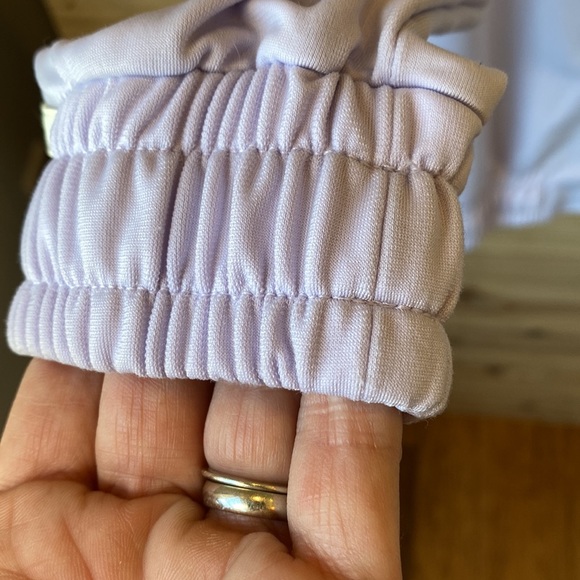 Girls Adidas track jacket. Pastel purple with rainbow stripes. - Picture 8 of 16